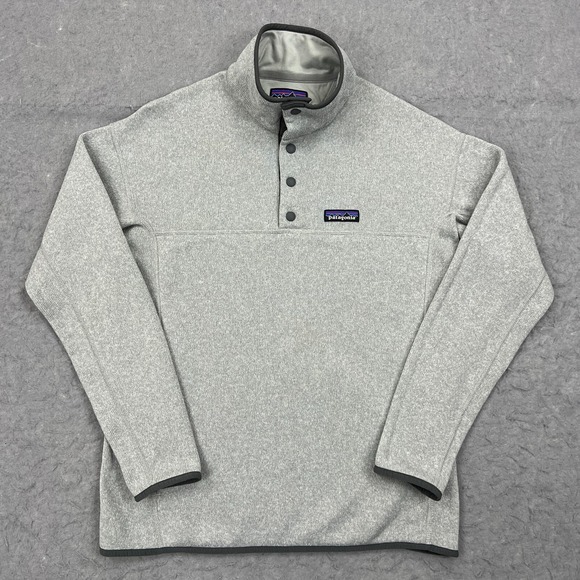 Patagonia Lightweight Better Sweater Marsupial Fleece Pullover Womens M Gray Top - Picture 1 of 12